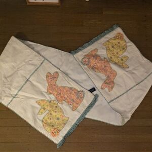 Cynthia Rowley Pastel Bunny Table Runner- Easter/ Spring. 16.5"x 88"